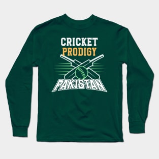 Mens Cricket Prodigy Pakistan Long Sleeve T-Shirt